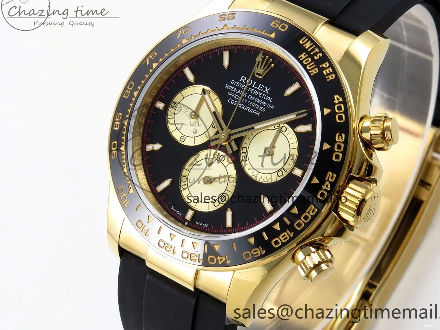 MiroTime 0414 Bold Daytona 126518 QF 1:1 Best Edition Black YG Dial on Oysterflex Strap SH4131 V6（Gain Weight） 1198